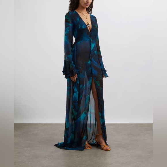 Rat & Boa Dresses & Skirts - RAT & BOA fiorella v neck maxi dress blue medium